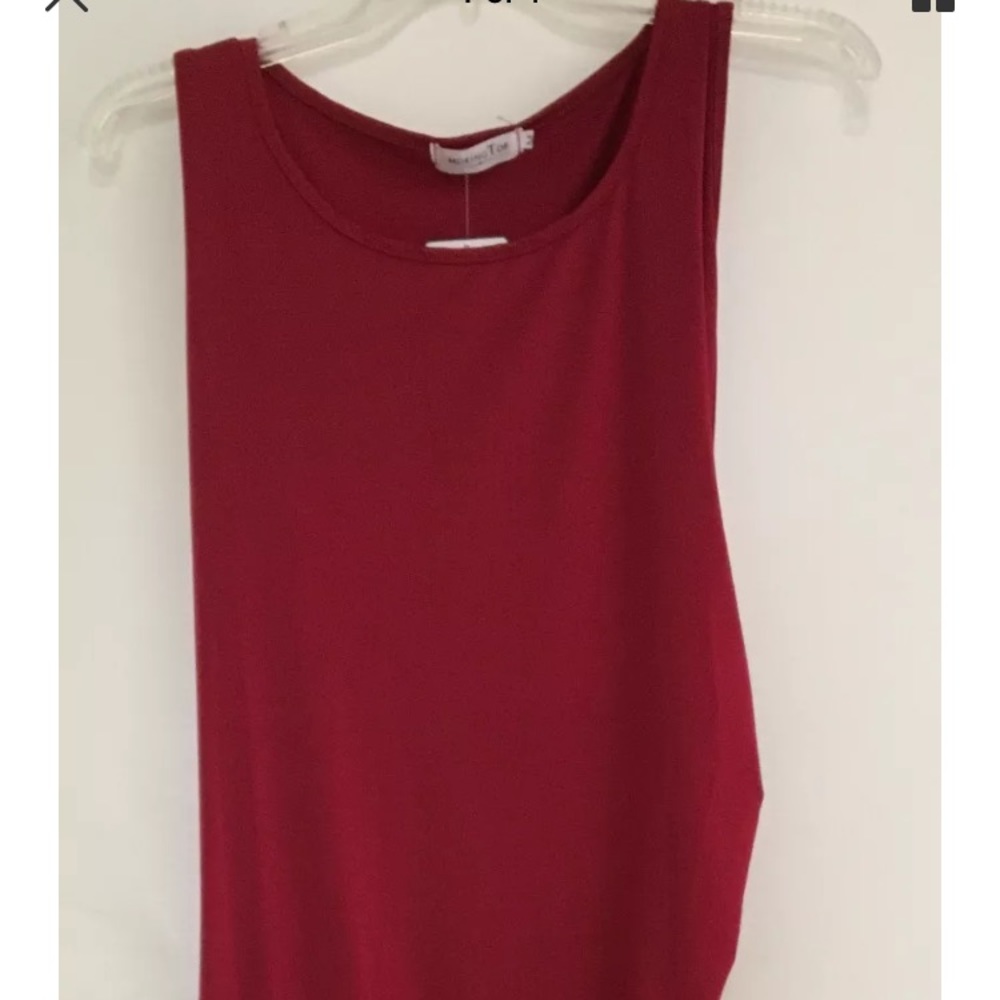 Red Ruched Woman's Dress- size Medium NWT